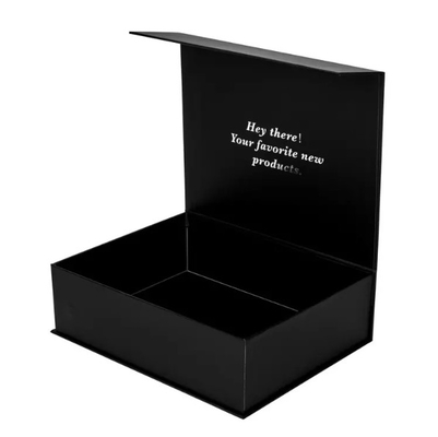 Kundenspezifisches Logo Cardboard Folding Box Luxury-Geschenk-Schwarzes magnetisch für Kosmetik